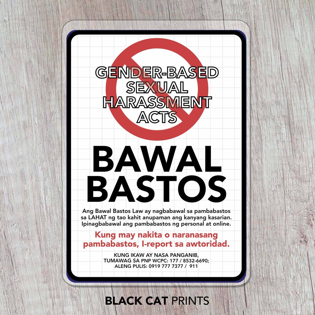 Bawal Bastos / Laminated Sign / Sign Board | Shopee Philippines