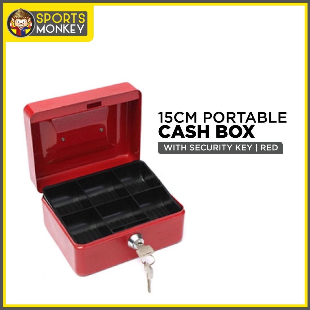 Cash Box Key Safe Box Mini Portable Steel Safe Lockable Safe Box for