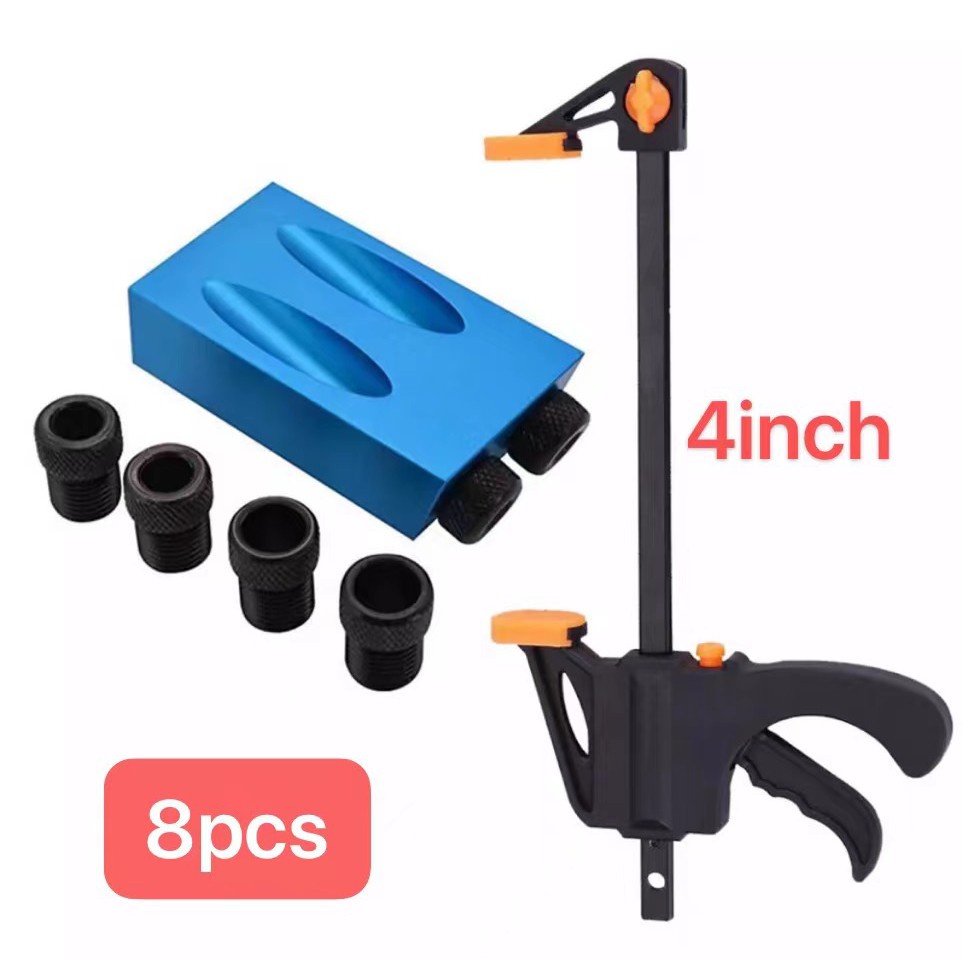 3-in-1 plugboorsjabloon, 8/10/15 mm houten pluggen, boorgeleiding met positioneringsclip, timmergereedschap