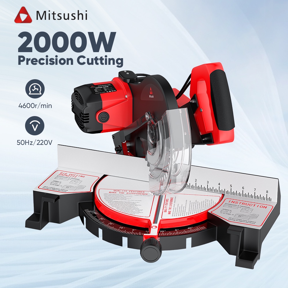 Mitsushi MXQGJ255 2000W 220V Miter Saw Industrial Miter Mitre Saw