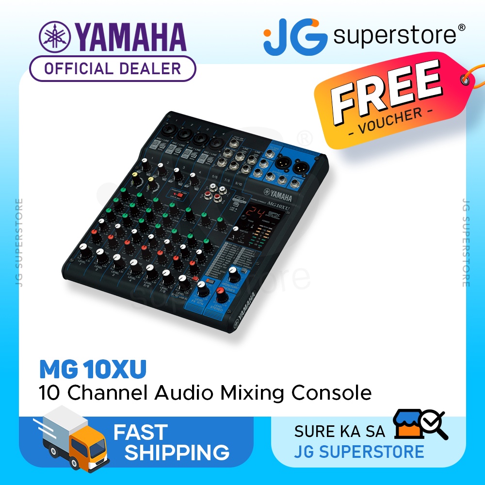 Yamaha MG10XU 10Channel Audio Mixer with 24 Built In SPX Effects, 3Band EQ Equalizer Shopee