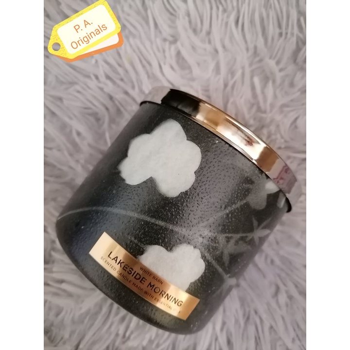 Bath and Body Works White Barn Lakeside Morning 3Wick Candle Shopee