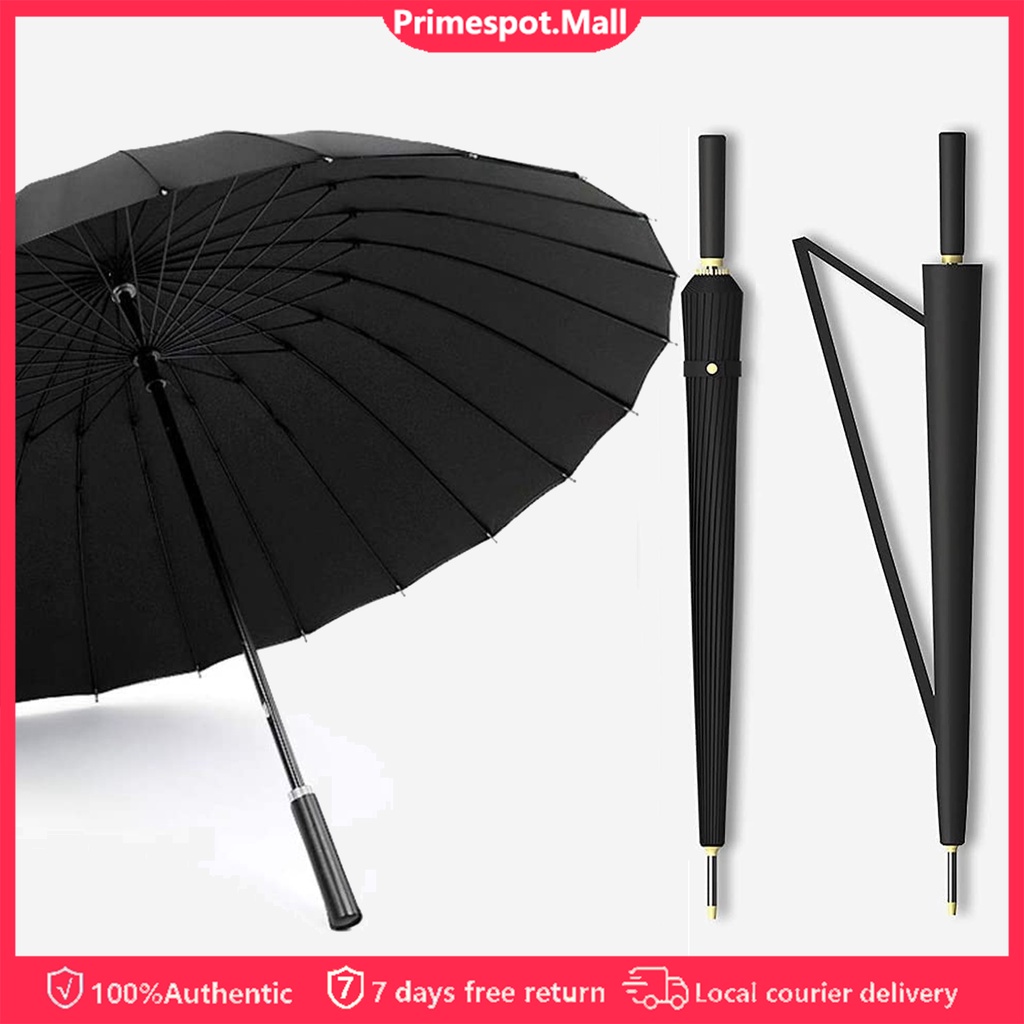 24 bone umbrella straight handle umbrella windproof doublelayer