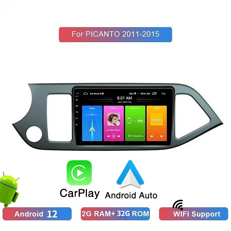 Car Android Head Unit With Frame IPS Screen for KIA PICANTO 2011-2015 ...