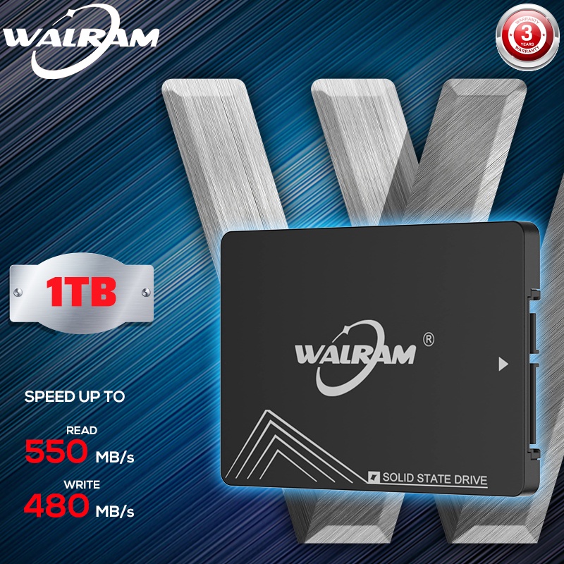 Walram 6Gb/s SSD 1Tb SATA3 Hard Disk Drive 2.5' Internal Solid State ...