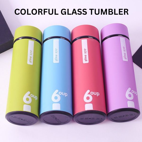 HT - GLASSWARE 6oup Colorful Glass Tumbler/Water bottle assorted 450ml ...