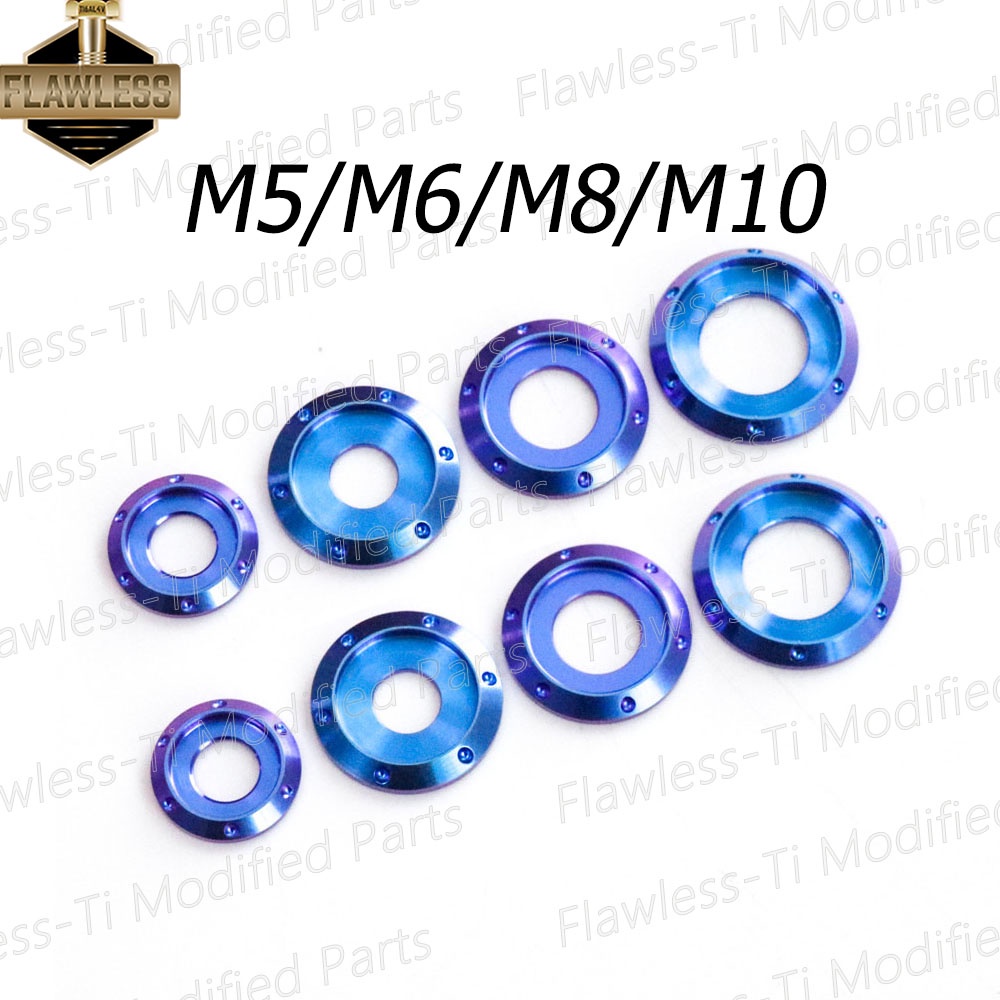 FlawlessTi Gr5 Titanium Shoulder Washer Gasket CNC Washer M6 M8 M10