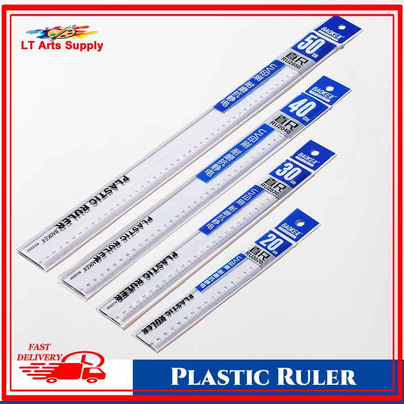 Baoke Plastic Ruler Centimeters Measurement Transparent | Shopee ...