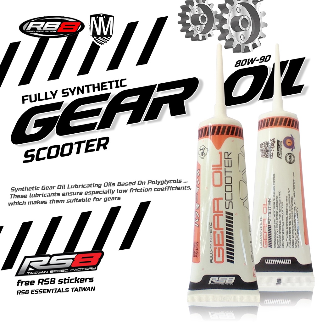 ORIGINAL RS8 SCOOTER GEAR OIL 80W90 MA 120ml (Fully synthetic