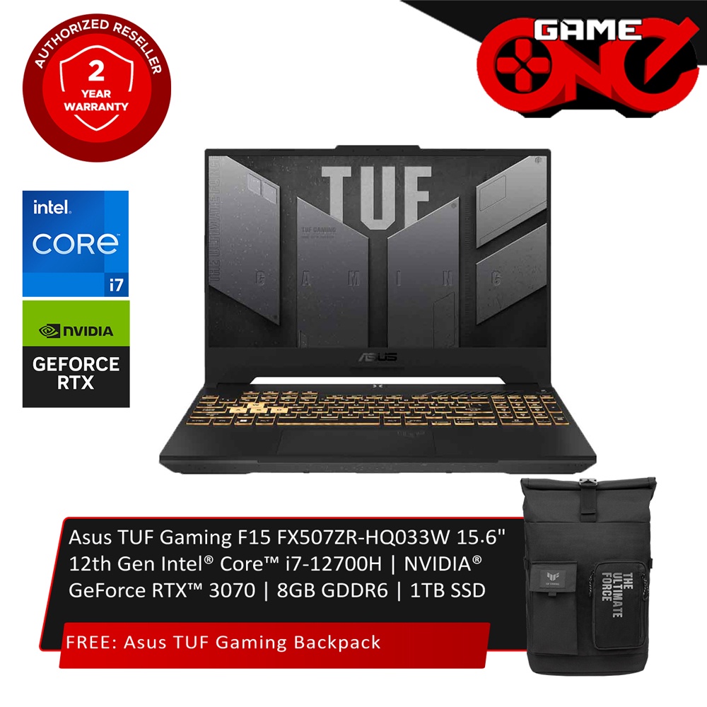 ASUS TUF F15 Gaming Laptop 15.6in 144Hz FHD IPS Display Intel Core  i7-12700H NVIDIA GeForce RTX 3060 16GB DDR5 512GB SSD