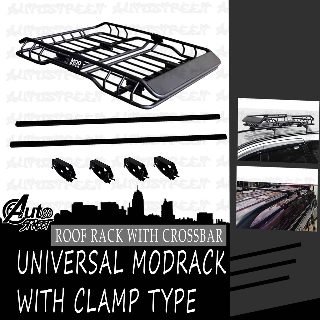 MODRACK Steel Luggage Carrier Roof Rack 38x38 inches (Black) With CLAMP ...