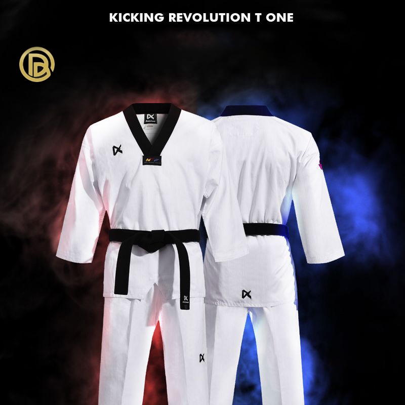 Taekwondo V-Neck White Complete Uniforms With White Belt taekwondo ...