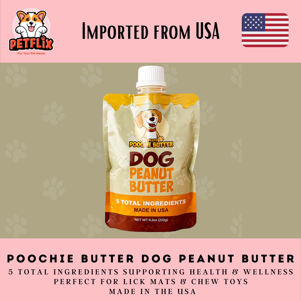 Poochie Butter 100% Healthy Peanut Butter Treats for Dogs Perfect for ...