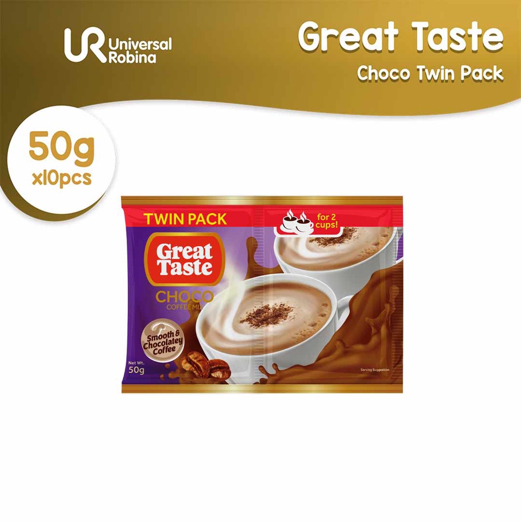 Great Taste Choco 3-in-1 Twin Pack (50g x 10) | Shopee Philippines