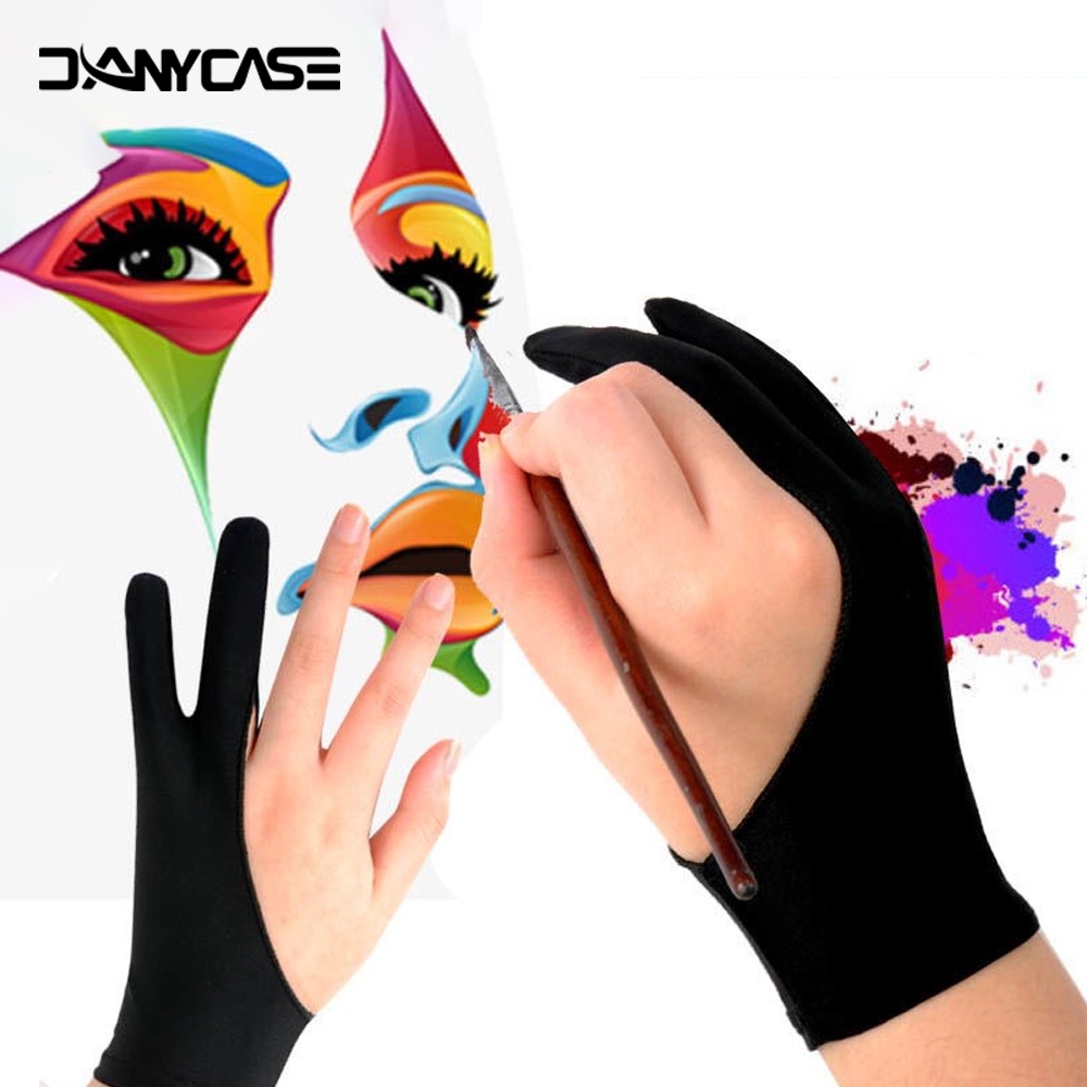 DANYCASE TwoFingers Artist Gloves For Drawing Gloves Stylus Painting Palm Rejection Glove For