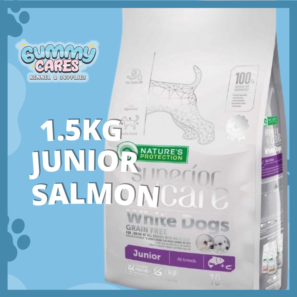 NATURE'S P 4771317456717 Natures PROTE White Dog Puppy Grain Free Zalm 1,5 kg, plastic, blauw