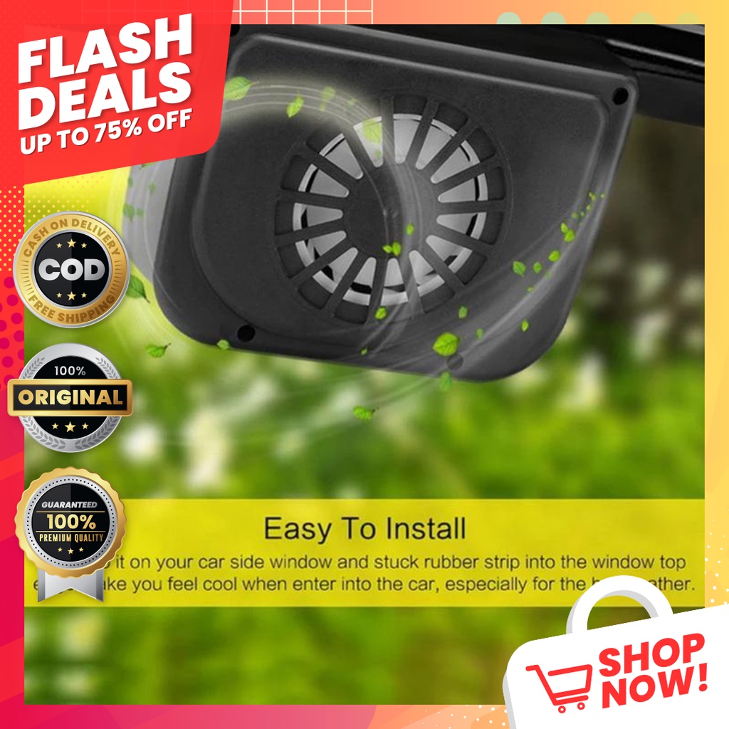 Handy Man Original Solar Power Auto Window Fan Air Vent Cooling Fan ...