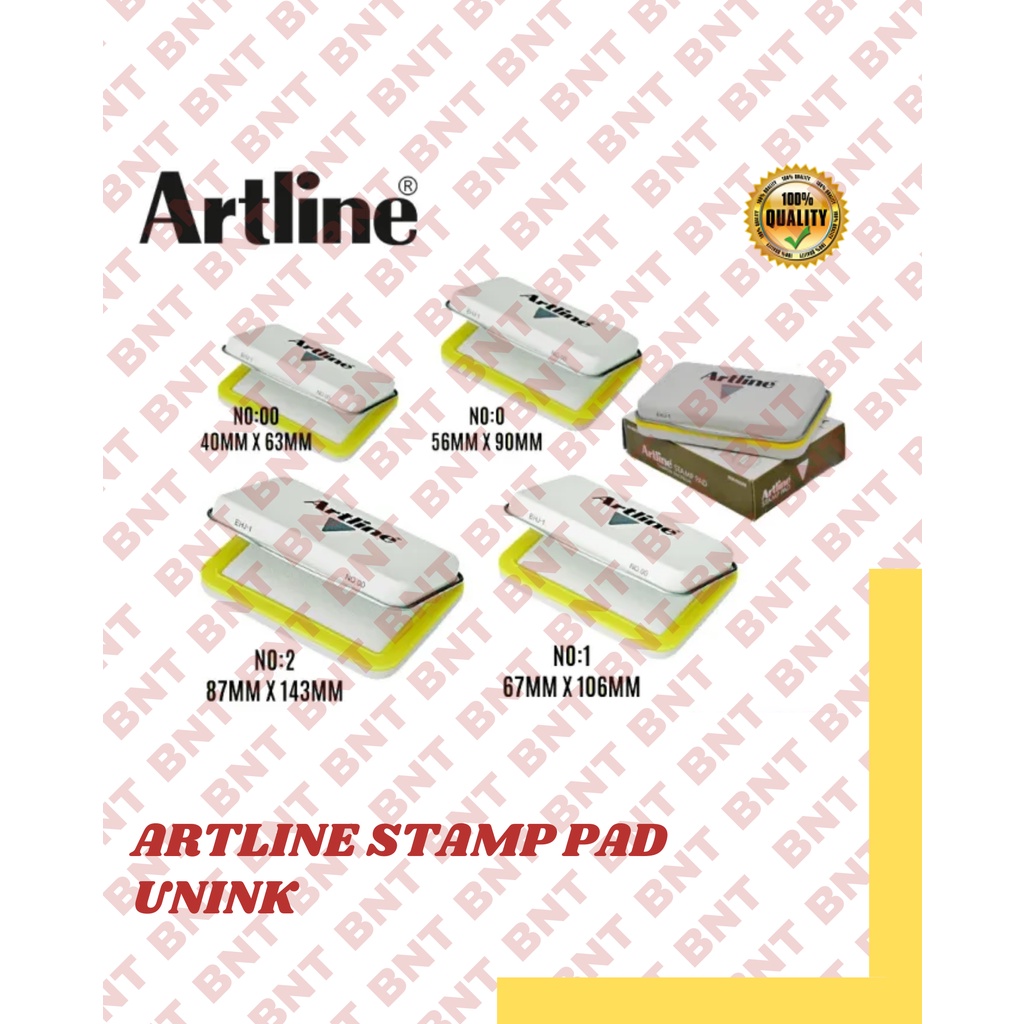 Artline Stamp Pad Unink No:00, 0, 1 & 2 / Refillable Stamp Pad Un Ink ...