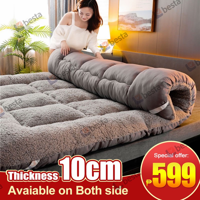 1.8m*2m Foldable Matress double Thicken 10cm Tatami Topper Mattress