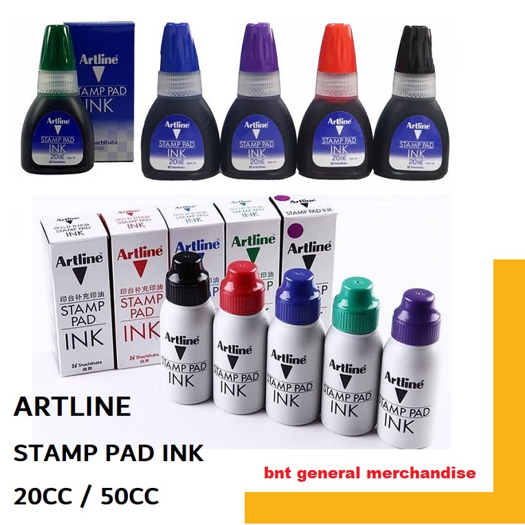 Artline stamp pad ink 20ml or 50ml SOLD PER BOTTLE Shopee Philippines