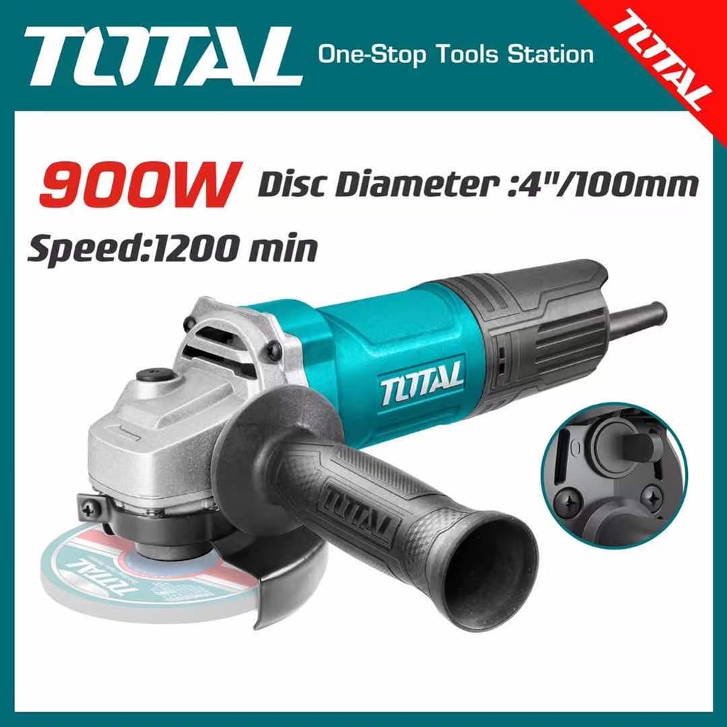 TOTAL Tools Angle Grinder 900W Hand grinder hand grinder cutting