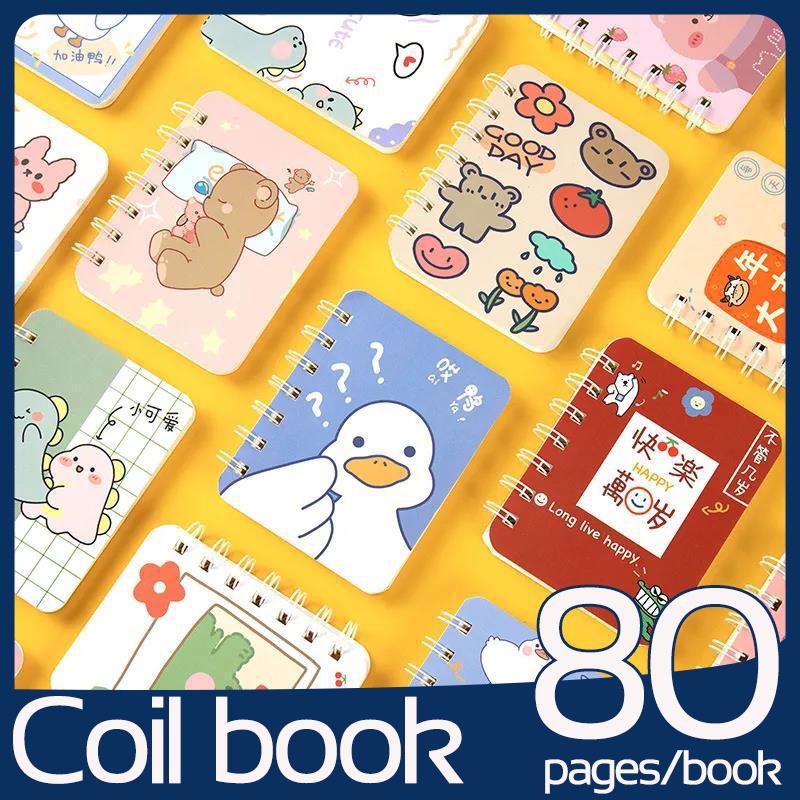 Cute Cartoon Coil Notebook Creative Portable Mini Notepad A7 Notebook ...