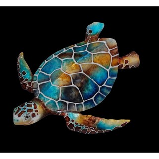 Sea Turtle Wall Decor Multicolor Checkered Shell | Shopee Philippines