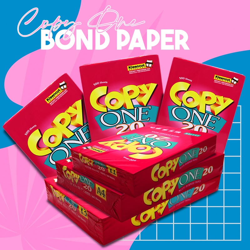 Copy One Bond Paper 70GSM Long / A4 / Short / Substance 20 (1 Ream ...