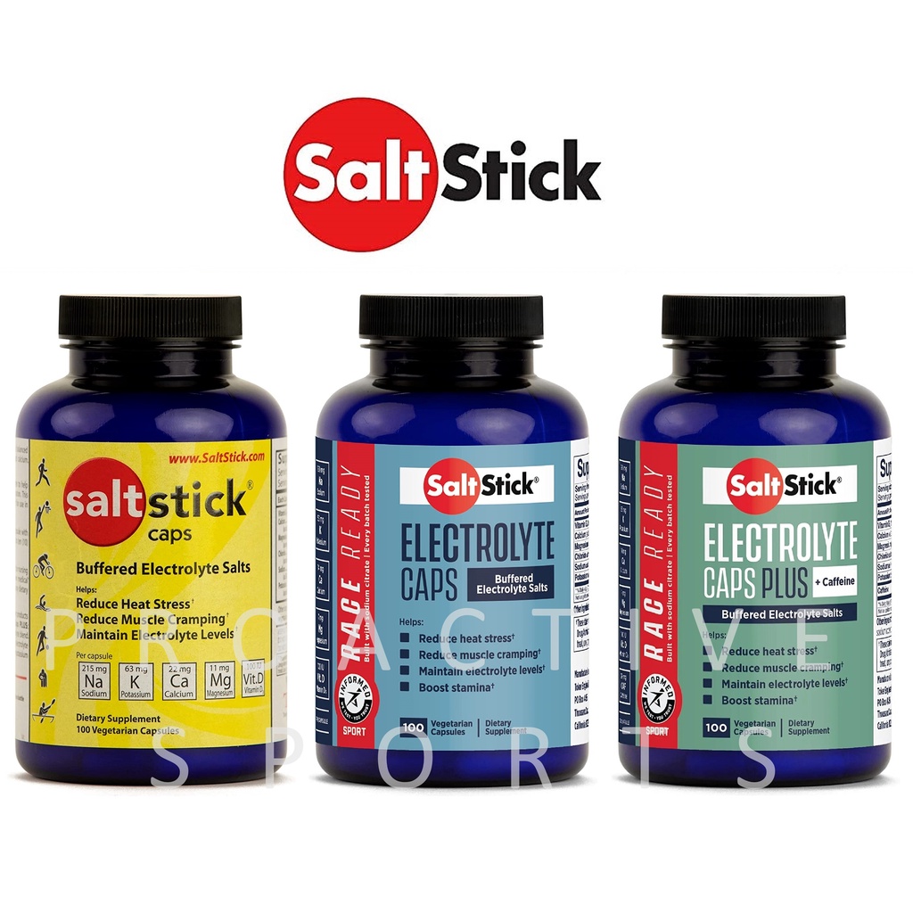 Saltstick Caps and Race Ready Caps Plus, 100 Vegetarian Capsules ...