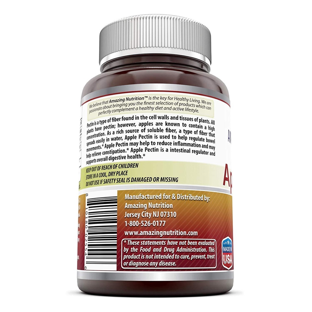 Amazing Nutrition, Amazing Formulas Apple Pectin Dietary Supplement 1400mg, 120 Capsules