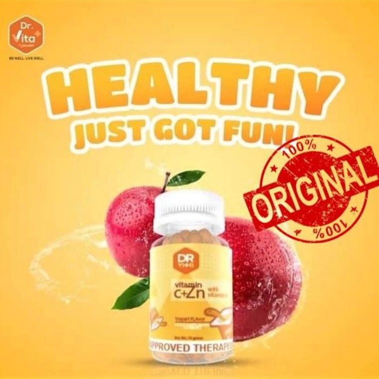 Original Dr. Vita Vitamin C+ZN with Vitamin D(yogurt flavor) Shopee