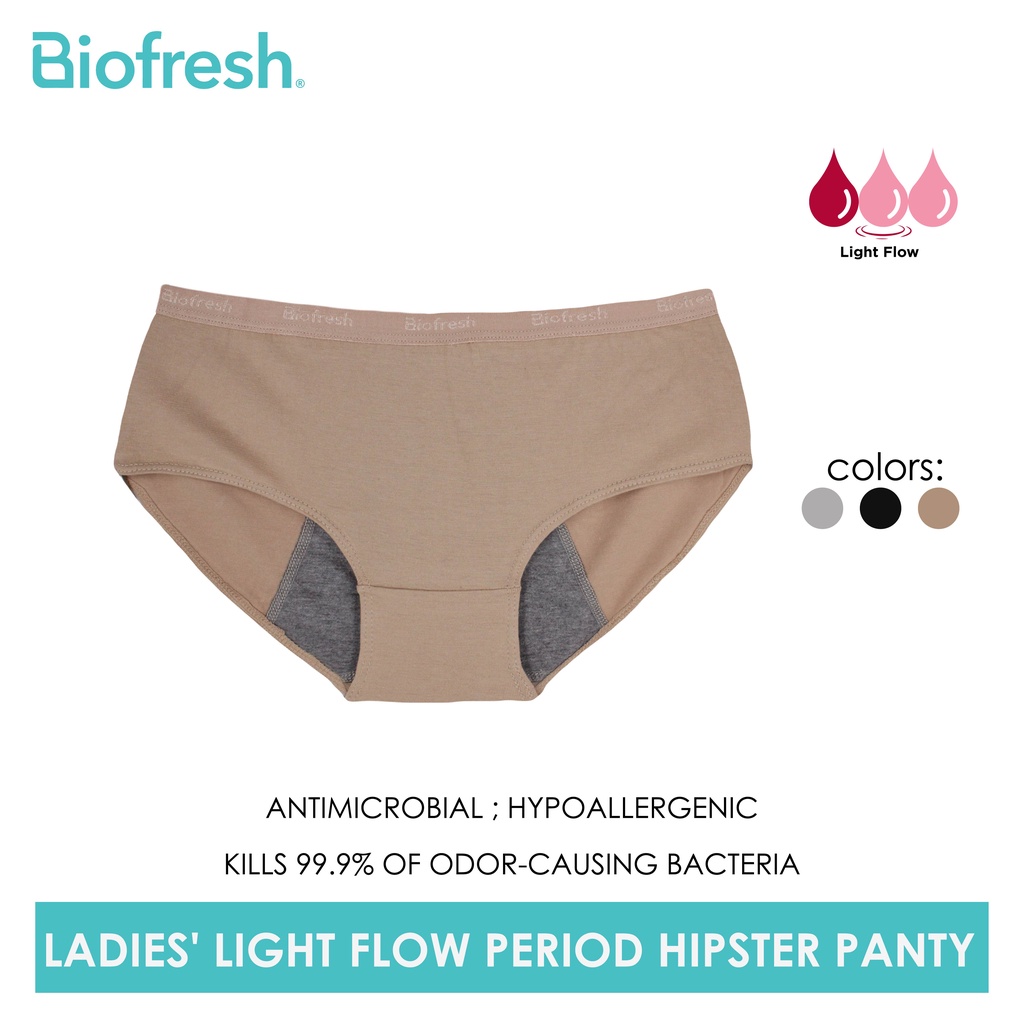 Biofresh Ladies Antimicrobial Light Flow Leak Proof Menstrual Hipster