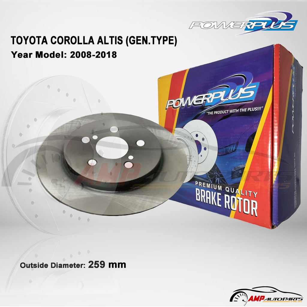 Brake Disc Rotor For TOYOTA COROLLA ALTIS (DB-1786)(GENUINE TYPE) 2008 ...