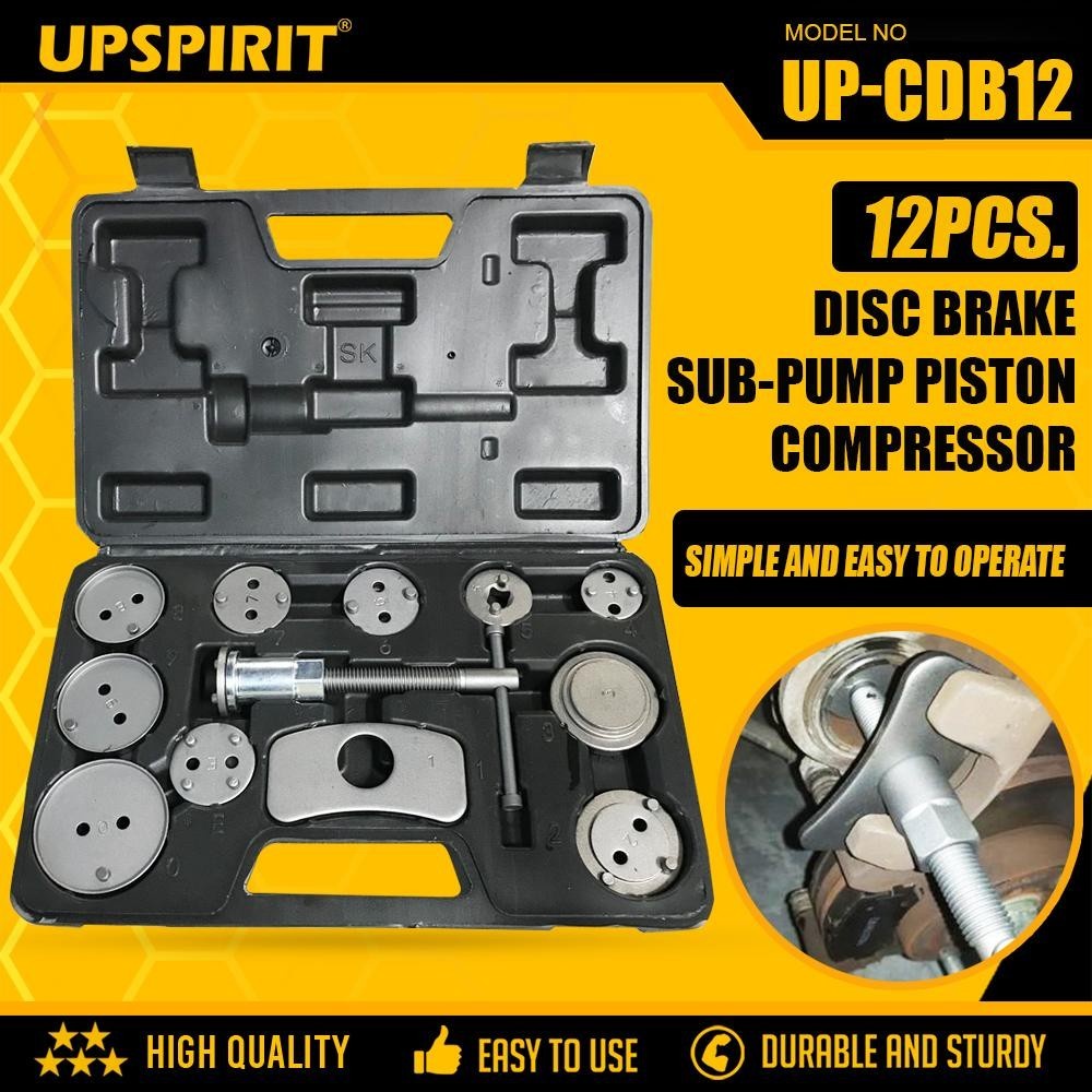 BTH 12Pcs/Set Car Disc Brake Pad Spreader Caliper Piston Compressor Press Repair Tool Kit