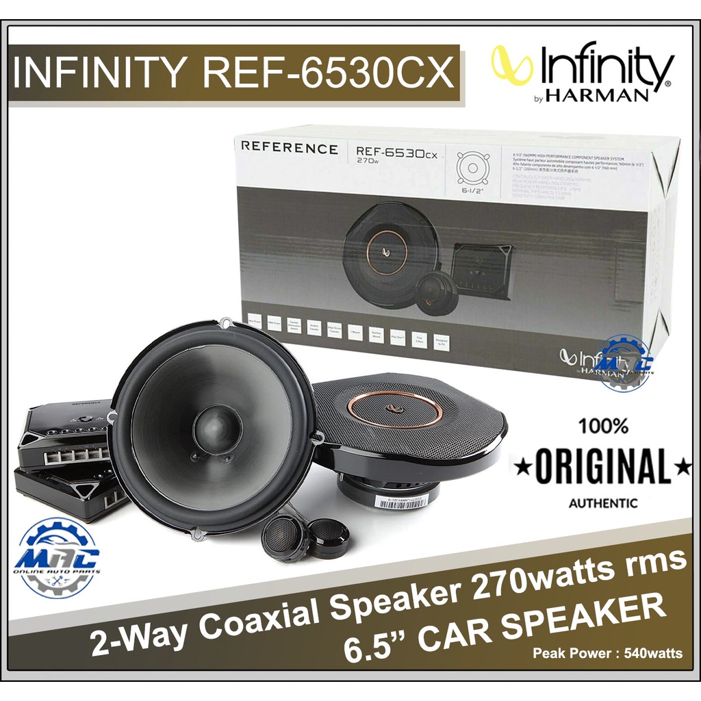 INFINITY REF-6530CX 6.5" 2-Way Component Speaker 540 watts Peak Power ...