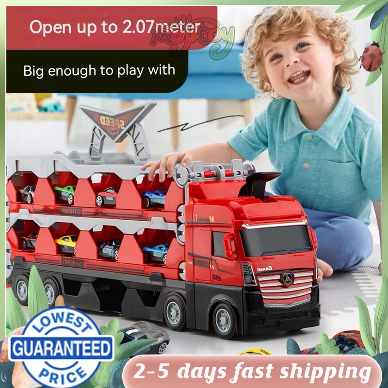 207cm Long Truck Toy Car Storage Vehicle Set for Kids Foldable