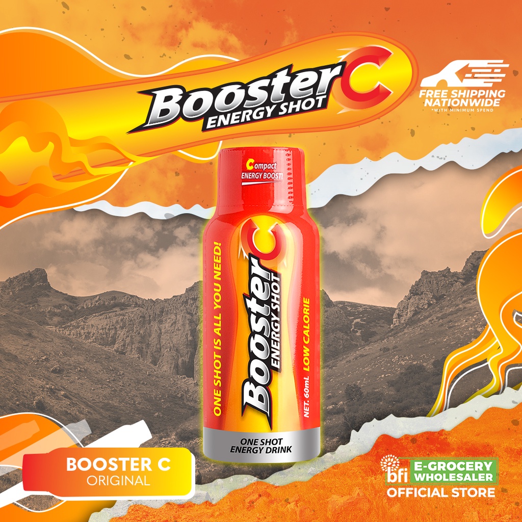 BFI Booster C Energy Shot with B Vitamins No Sugar and Low Calories 60ml Shopee Philippines