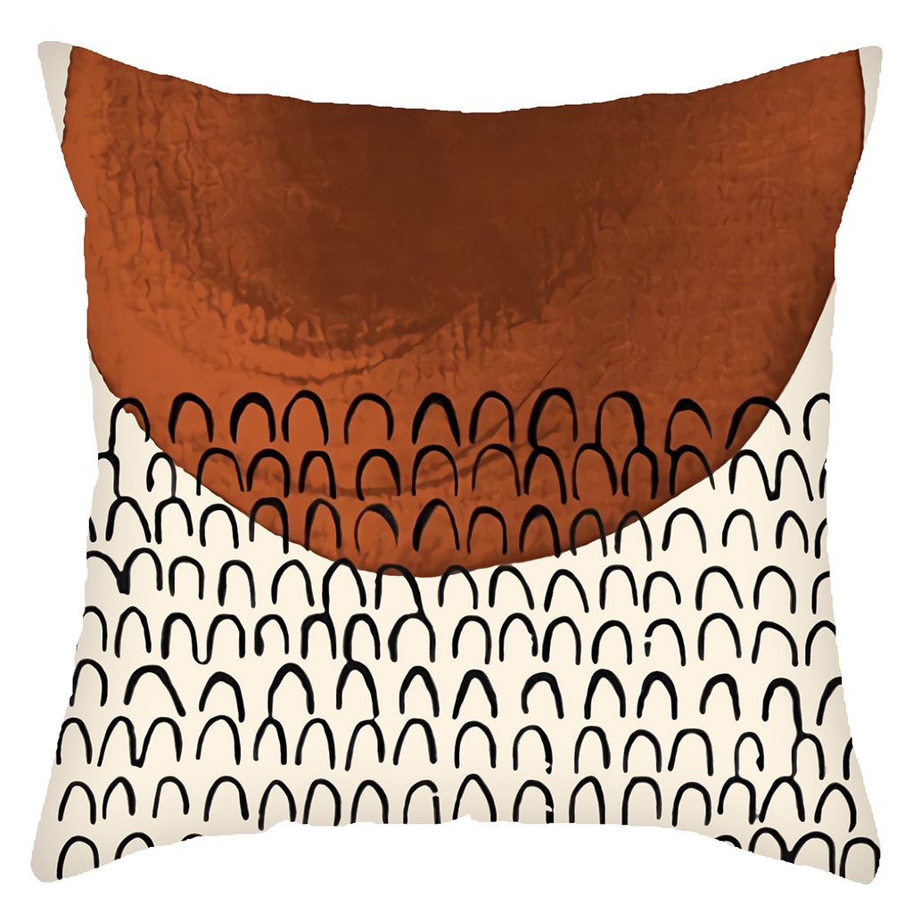 Brown Art Design Decorative Throw Pillow Case Sofa Cushion Cover with