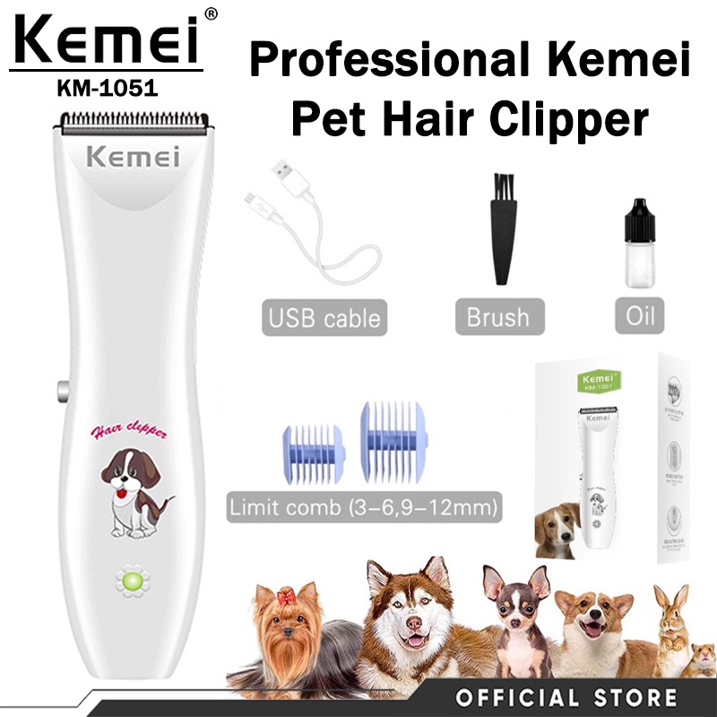 Kemei Electric Lownoise Pet Hair Razor Cat Dog Electric Clipper