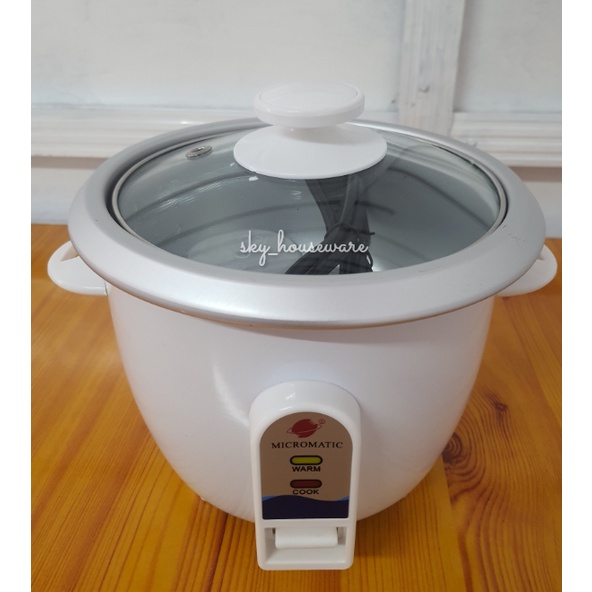 Micromatic 0.6Liters Rice Cooker (White) MRC-350 | Shopee Philippines