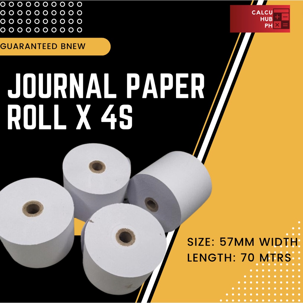 Paper roll for Casio printing calculator 57mmX70MTR X4 rolls per set