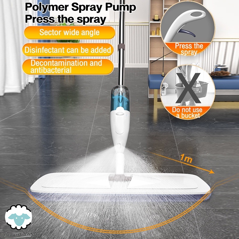 Spray Mop 360 Degree Spin mop Head Flat Floor Cleaner Water mop with
