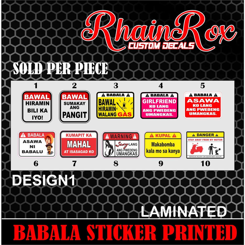 babala sticker printed laminated part1 | Shopee Philippines