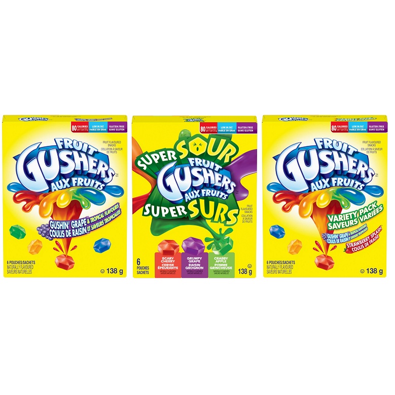 NEW and BOUGHT in CANADA Fruit Gushers by Betty Crocker Gluten Free