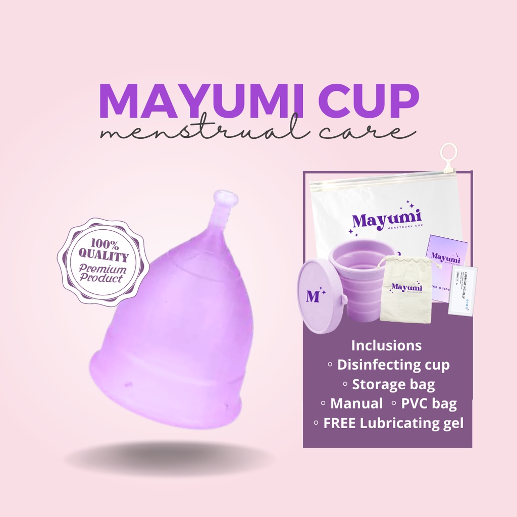 Mayumi Menstrual Cup Set (FDA Approved) with Sterilizer Medical Grade ...