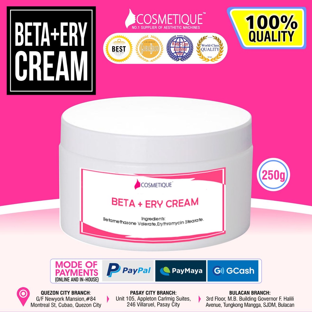 Beta + Erythromycin Cream Anti Inflammatory Cream 250g | Shopee Philippines