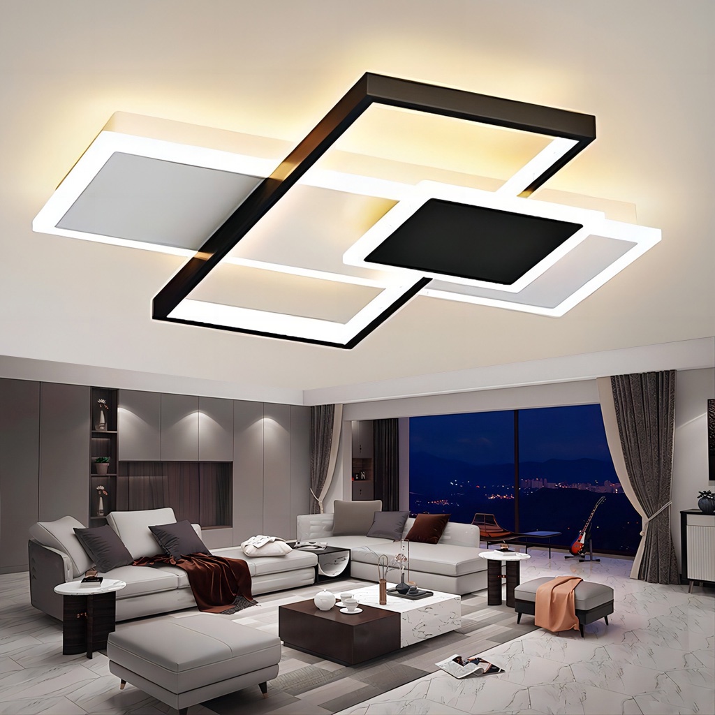 LED Lights Tricolor Dimming With Remote Control Center Ceiling Lights