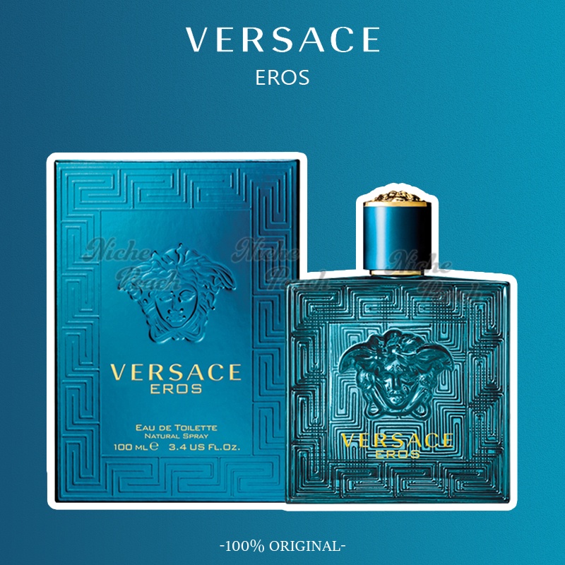 【100ML】Original Versace Eros EDT Perfume For Men Perfume Oil Based Long