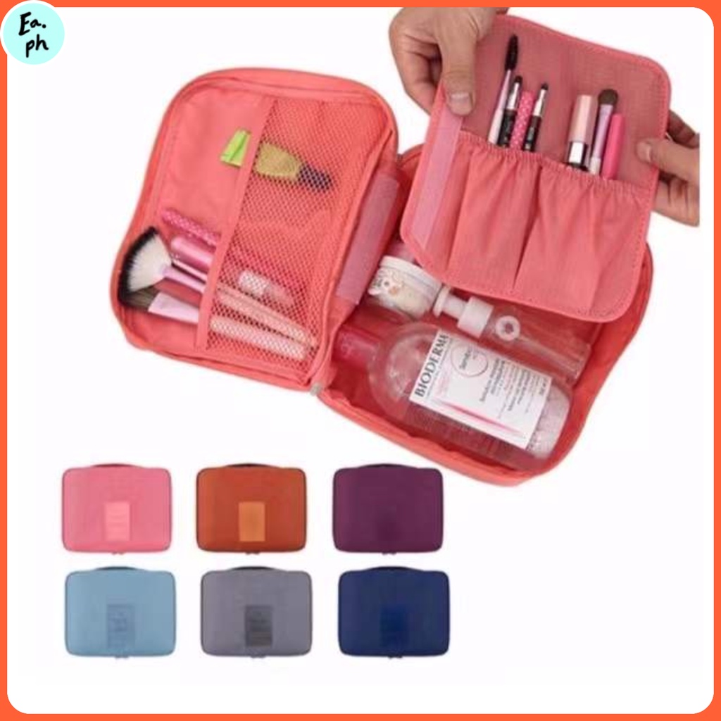 Portable Makeup Organizer MultiPouch Travel Cosmetic Organizer Pouch Shopee Philippines