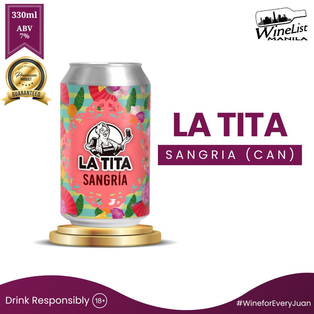 La Tita Sangria 330ml Can Format Rivera Cooler Spanish In Shopee